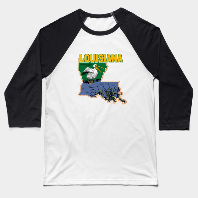 Louisiana and vintage Baseball T-Shirt by My Happy-Design